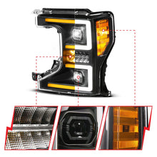 Load image into Gallery viewer, ANZO 20-22 Ford Super Duty (Halogen) Z-Series Full LED Proj Headlights SeqSig - Driver Side ONLY - Side View