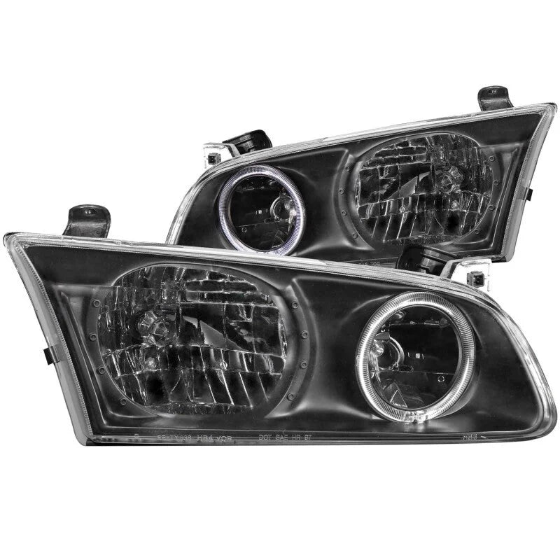 ANZO 2000-2001 Toyota Camry Crystal Headlights w/ Halo Black - Main Product View