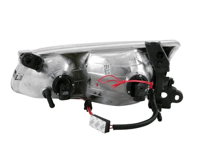 ANZO 2000-2001 Toyota Camry Crystal Headlights w/ Halo Black - Detail View