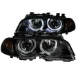 Load image into Gallery viewer, ANZO 2000-2003 BMW 3 Series E46 Projector Headlights w/ Halo Black - Main Product View
