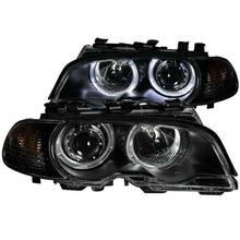 Load image into Gallery viewer, ANZO 2000-2003 BMW 3 Series E46 Projector Headlights w/ Halo Black - Main Product View