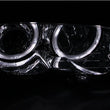 Load image into Gallery viewer, ANZO 2000-2003 BMW 3 Series E46 Projector Headlights w/ Halo Chrome - Side View