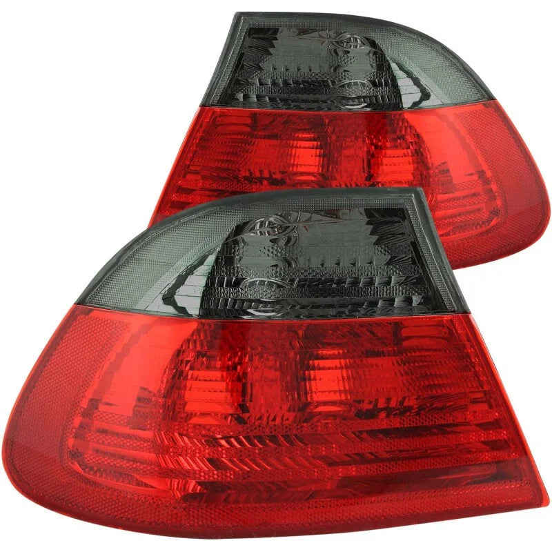 ANZO 2000-2003 BMW 3 Series E46 Taillights Red/Smoke - Outer - Main Product View