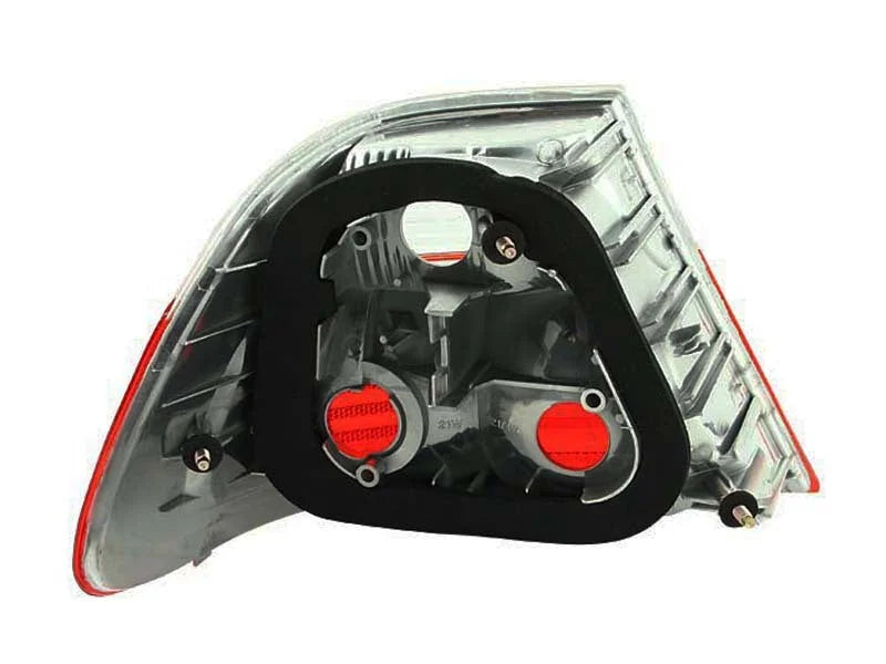ANZO 2000-2003 BMW 3 Series E46 Taillights Red/Smoke - Outer - Side View