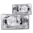 Load image into Gallery viewer, ANZO 2000-2004 Ford Excursion Crystal Headlights Chrome 2pc - Main Product View