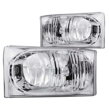 Load image into Gallery viewer, ANZO 2000-2004 Ford Excursion Crystal Headlights Chrome 2pc - Main Product View