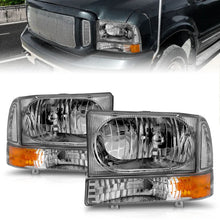 Load image into Gallery viewer, ANZO 2000-2004 Ford Excursion Crystal Headlights Chrome w/ Corner Lights 2pc - Side View