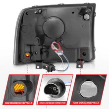 Load image into Gallery viewer, ANZO 2000-2004 Ford Excursion Crystal Headlights Chrome w/ LED 1pc - Additional View 6
