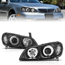 Load image into Gallery viewer, ANZO 2000-2004 Infiniti I30 Projector Headlights w/ Halo Black - Main Product View