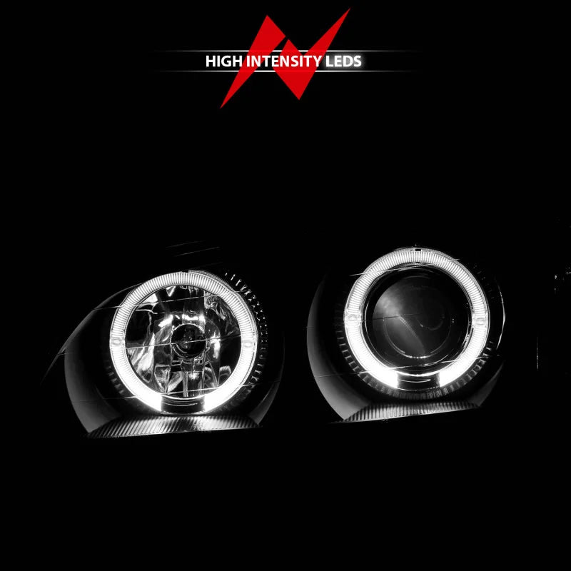 ANZO 2000-2004 Infiniti I30 Projector Headlights w/ Halo Black - Additional View 9