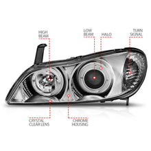 Load image into Gallery viewer, ANZO 2000-2004 Infiniti I30 Projector Headlights w/ Halo Chrome - Additional View 6
