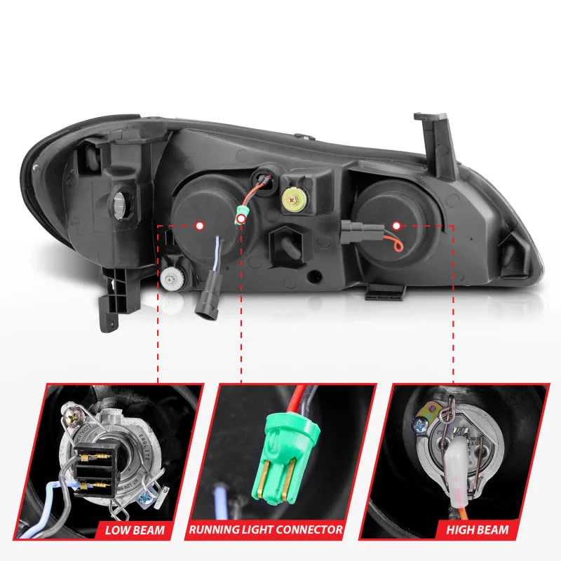 ANZO 2000-2004 Infiniti I30 Projector Headlights w/ Halo Chrome - Additional View 8