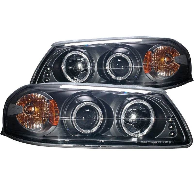 ANZO 2000-2005 Chevrolet Impala Projector Headlights w/ Halo Black - Main Product View