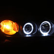 Load image into Gallery viewer, ANZO 2000-2005 Chevrolet Impala Projector Headlights w/ Halo Black - Side View