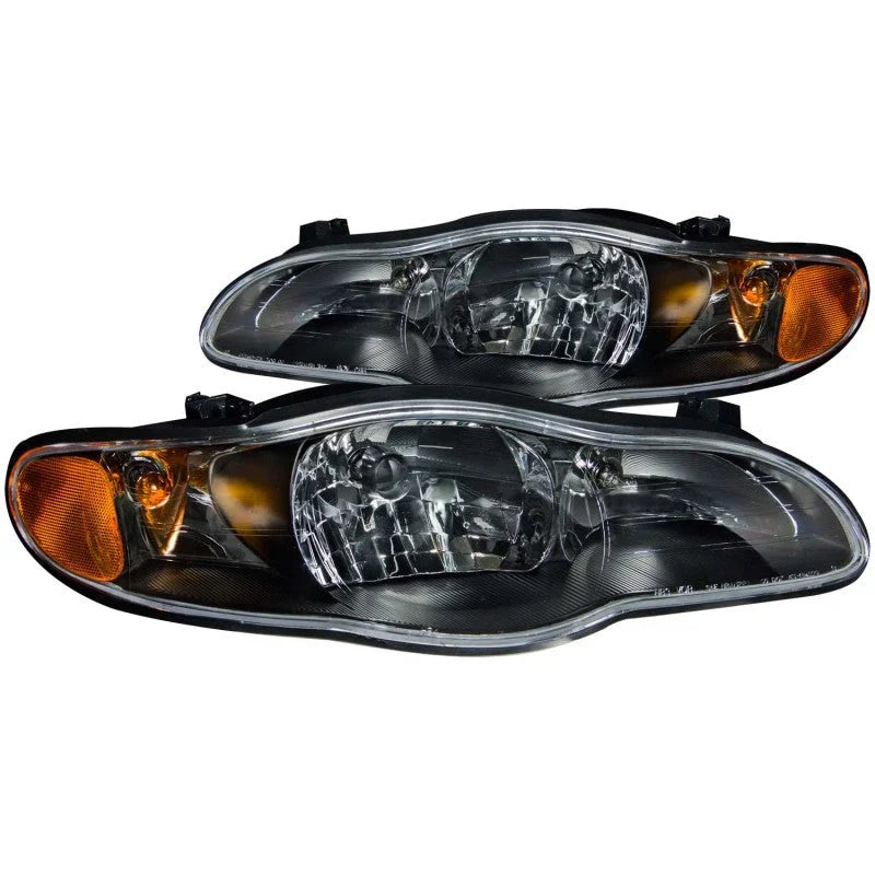ANZO 2000-2005 Chevrolet Monte Carlo Crystal Headlights Black - Main Product View