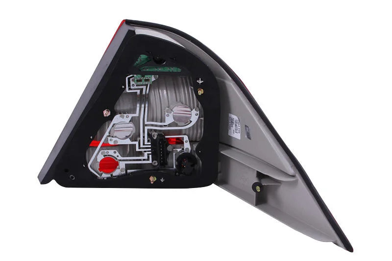 ANZO 2000-2005 Mercedes Benz S Class W220 LED Taillights Red/Smoke - Detail View