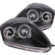 Load image into Gallery viewer, ANZO 2000-2005 Mitsubishi Eclipse Projector Headlights w/ Halo Black - Side View