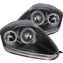 Load image into Gallery viewer, ANZO 2000-2005 Mitsubishi Eclipse Projector Headlights w/ Halo Black - Side View