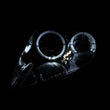Load image into Gallery viewer, ANZO 2000-2005 Mitsubishi Eclipse Projector Headlights w/ Halo Black - Back View