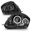 Load image into Gallery viewer, ANZO 2000-2005 Mitsubishi Eclipse Projector Headlights w/ Halo Black - Installation View
