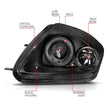 Load image into Gallery viewer, ANZO 2000-2005 Mitsubishi Eclipse Projector Headlights w/ Halo Black - Additional View 9