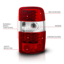 Load image into Gallery viewer, ANZO 2000-2006 Chevrolet Suburban LED Taillights Red/Clear - Additional View 7