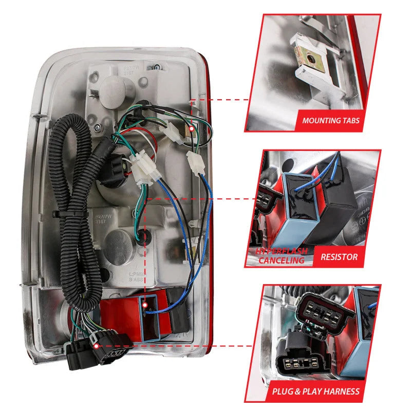ANZO 2000-2006 Chevrolet Suburban LED Taillights Red/Clear - Additional View 8