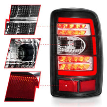Load image into Gallery viewer, ANZO 2000-2006 Chevrolet Tahoe LED Tail Lights w/ Clear Lens Black Housing - Installation View