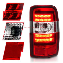 Load image into Gallery viewer, ANZO 2000-2006 Chevrolet Tahoe LED Tail Lights w/ Red Lens Chrome Housing - Side View