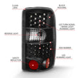 Load image into Gallery viewer, ANZO 2000-2006 Chevrolet Tahoe Led Taillights Black/Clear - Additional View 5