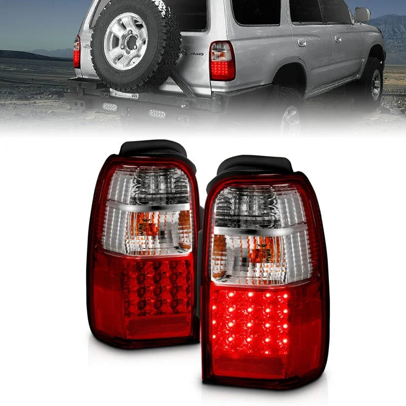 ANZO 2001-2002 Toyota 4 Runner LED Taillights Red/Clear - Side View