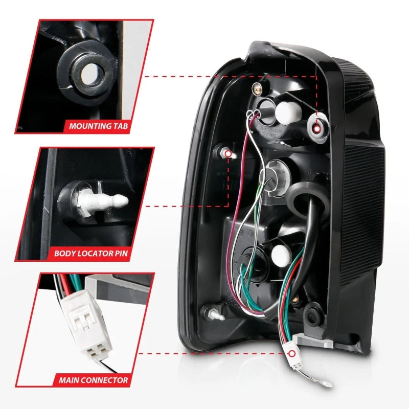 ANZO 2001-2002 Toyota 4 Runner LED Taillights Red/Clear - Additional View 7