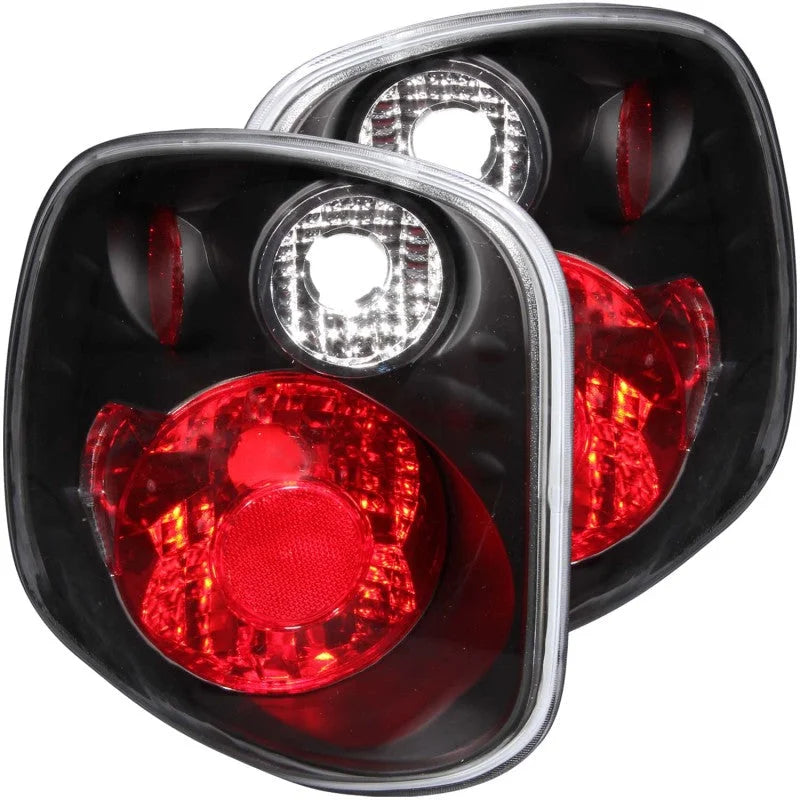 ANZO 2001-2003 Ford F-150 Taillights Black - Main Product View