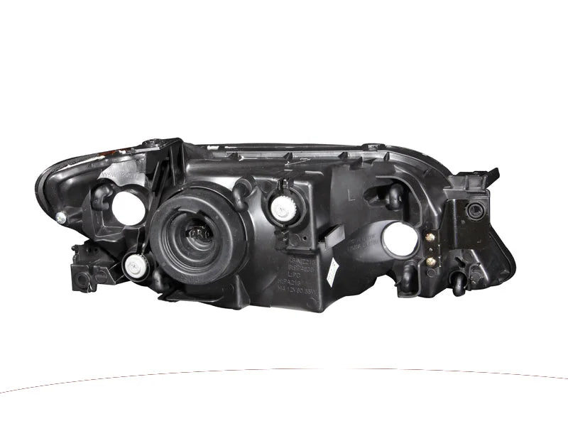 ANZO 2001-2003 Mazda Protege Crystal Headlights Black - Side View