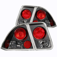 Load image into Gallery viewer, ANZO 2001-2004 Honda Civic Taillights Black - Main Product View