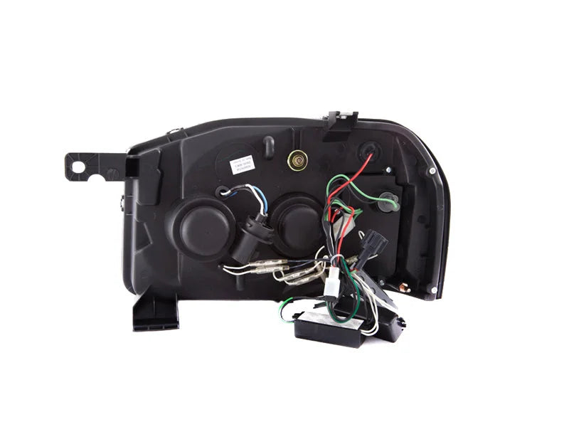 ANZO 2001-2004 Nissan Frontier Projector Headlights w/ Halo Black (CCFL) - Detail View