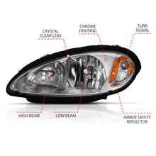 Load image into Gallery viewer, ANZO 2001-2005 Chrysler Pt Cruiser Crystal Headlight Chrome Amber (OE) - Installation View