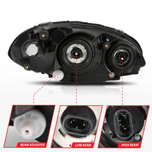 Load image into Gallery viewer, ANZO 2001-2005 Chrysler Pt Cruiser Crystal Headlight Chrome Amber (OE) - Additional View 5