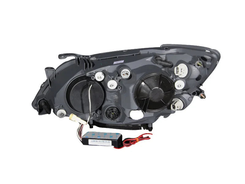 ANZO 2001-2005 Lexus Is300 Projector Headlights w/ Halo Black - Detail View