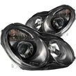 Load image into Gallery viewer, ANZO 2001-2007 Mercedes Benz C Class W203 Projector Headlights Black - Main Product View