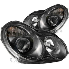 Load image into Gallery viewer, ANZO 2001-2007 Mercedes Benz C Class W203 Projector Headlights Black - Main Product View