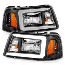 Load image into Gallery viewer, ANZO 2001-2011 Ford Ranger Crystal Headlights w/ Light Bar Black Housing - Back View