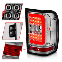 Load image into Gallery viewer, ANZO 2001-2011 Ford  Ranger LED Tail Lights w/ Light Bar Chrome Housing Clear Lens - Side View