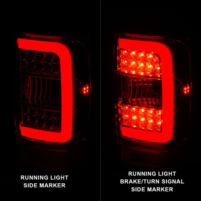 ANZO 2001-2011 Ford  Ranger LED Tail Lights w/ Light Bar Chrome Housing Clear Lens - Additional View 7