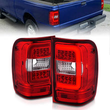 Load image into Gallery viewer, ANZO 2001-2011 Ford  Ranger LED Tail Lights w/ Light Bar Chrome Housing Red/Clear Lens - Main Product View