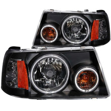 Load image into Gallery viewer, ANZO 2001-2011 Ford Ranger Projector Headlights w/ Halo Black (CCFL) 1 pc - Main Product View