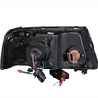 Load image into Gallery viewer, ANZO 2001-2011 Ford Ranger Projector Headlights w/ Halo Black (CCFL) 1 pc - Back View