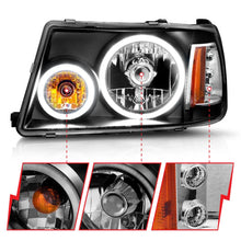 Load image into Gallery viewer, ANZO 2001-2011 Ford Ranger Projector Headlights w/ Halo Black (CCFL) 1 pc - Additional View 7