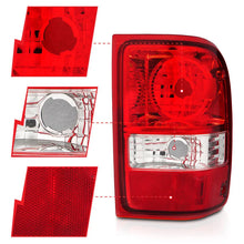 Load image into Gallery viewer, ANZO 2001-2011 Ford Ranger Taillights w/ Red/Clear Lens (OE Replacement) Pair - Back View