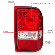 Load image into Gallery viewer, ANZO 2001-2011 Ford Ranger Taillights w/ Red/Clear Lens (OE Replacement) Pair - Additional View 5